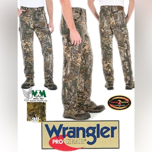 Wrangler Pro Gear Realtree 9 Pocket Camo Jean Hunting Pant Mens 44x29.5-measured - Picture 1 of 16